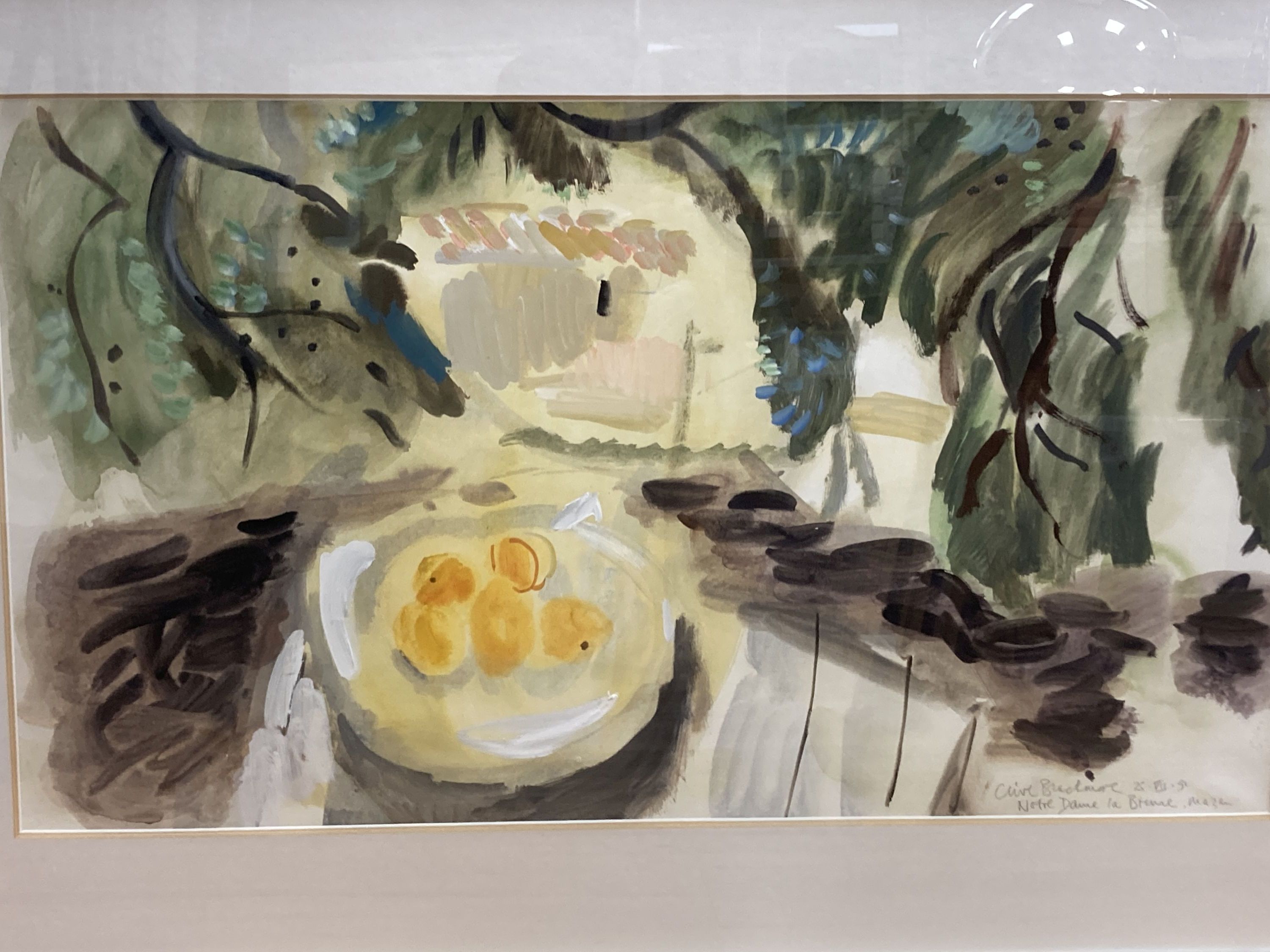 Clive Blackmore (1940-), watercolour, Olive Stump and Hills, Notre Dame, Day Anges, signed and dated 91, 47 x 82cm